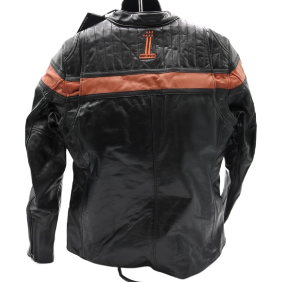 98013-21VW NWT HARLEY-DAVIDSON WOMENS LEATHER JACKET VICTORY LAP SIZE LARGE - Picture 5 of 6